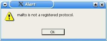 mailto is not a registered protocol